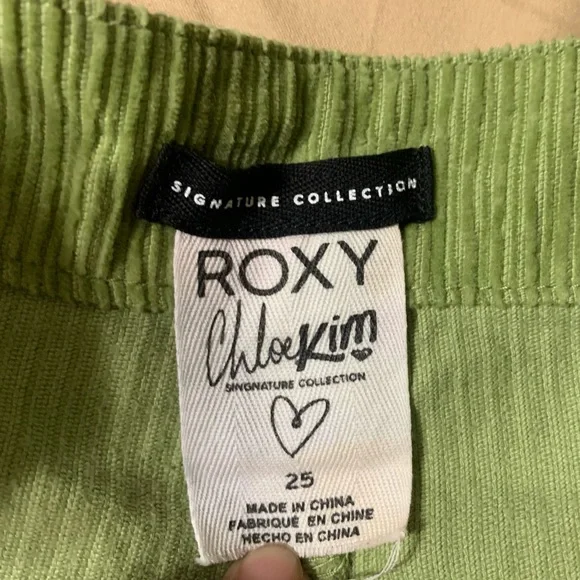 Roxy x Chloe Kim Green Corduroy Pants - Picture 4 of 13